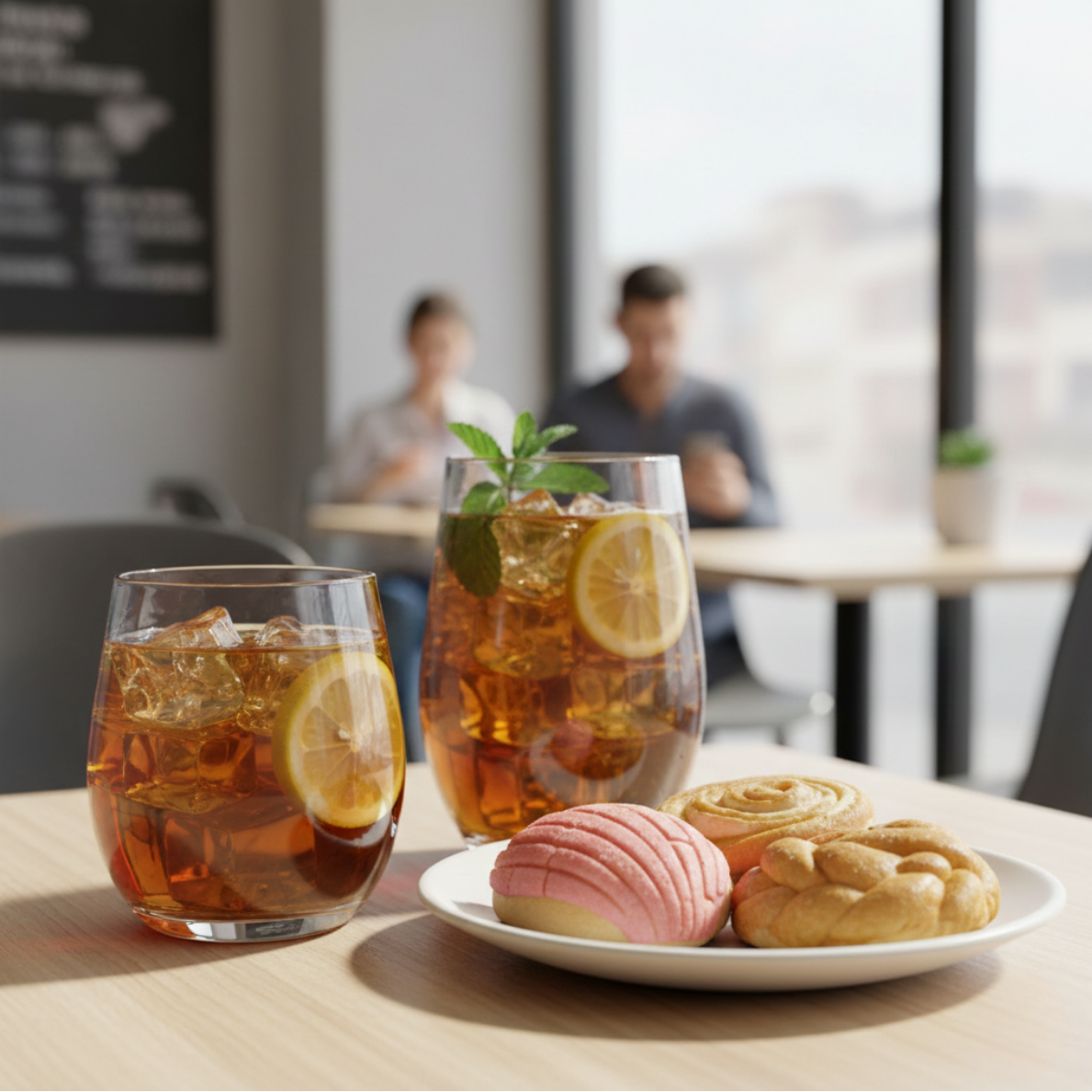 Vasos Napoli de vidrio utilizados en una comida con bebidas servidas