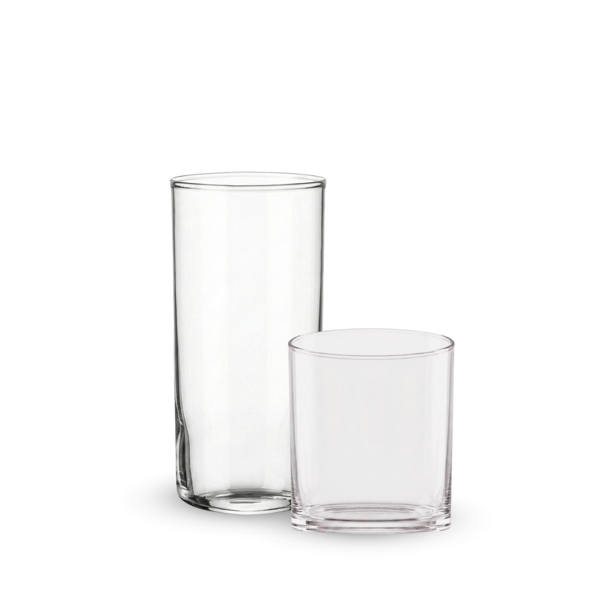 Vasos Rio de vidrio en formato rocks y bebidas con diseño contemporáneo