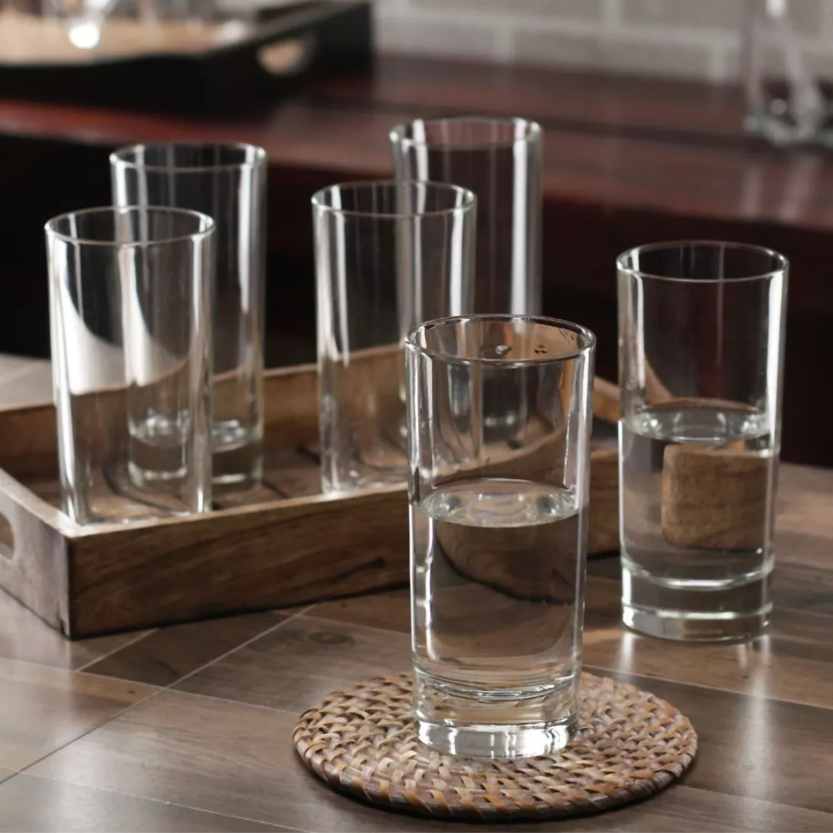 Vasos Stelvio altos de vidrio ideales para bebidas largas