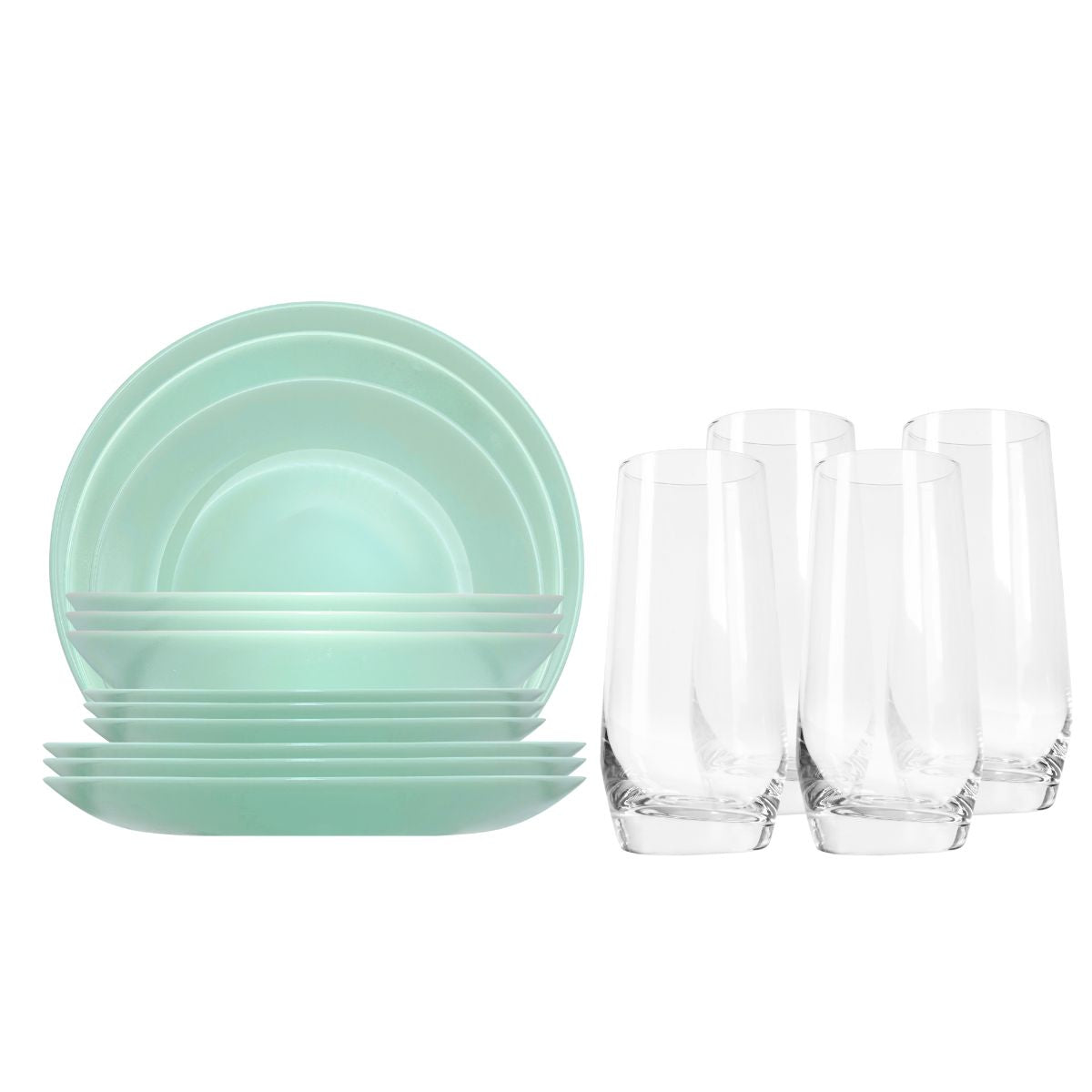 Diwali - Vajilla De 16 Pzas con Vasos