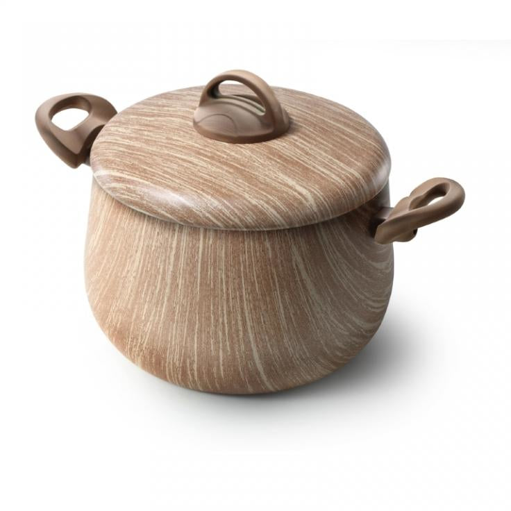 Arborea - Olla de Aluminio con Recubrimiento acabado tipo Madera.