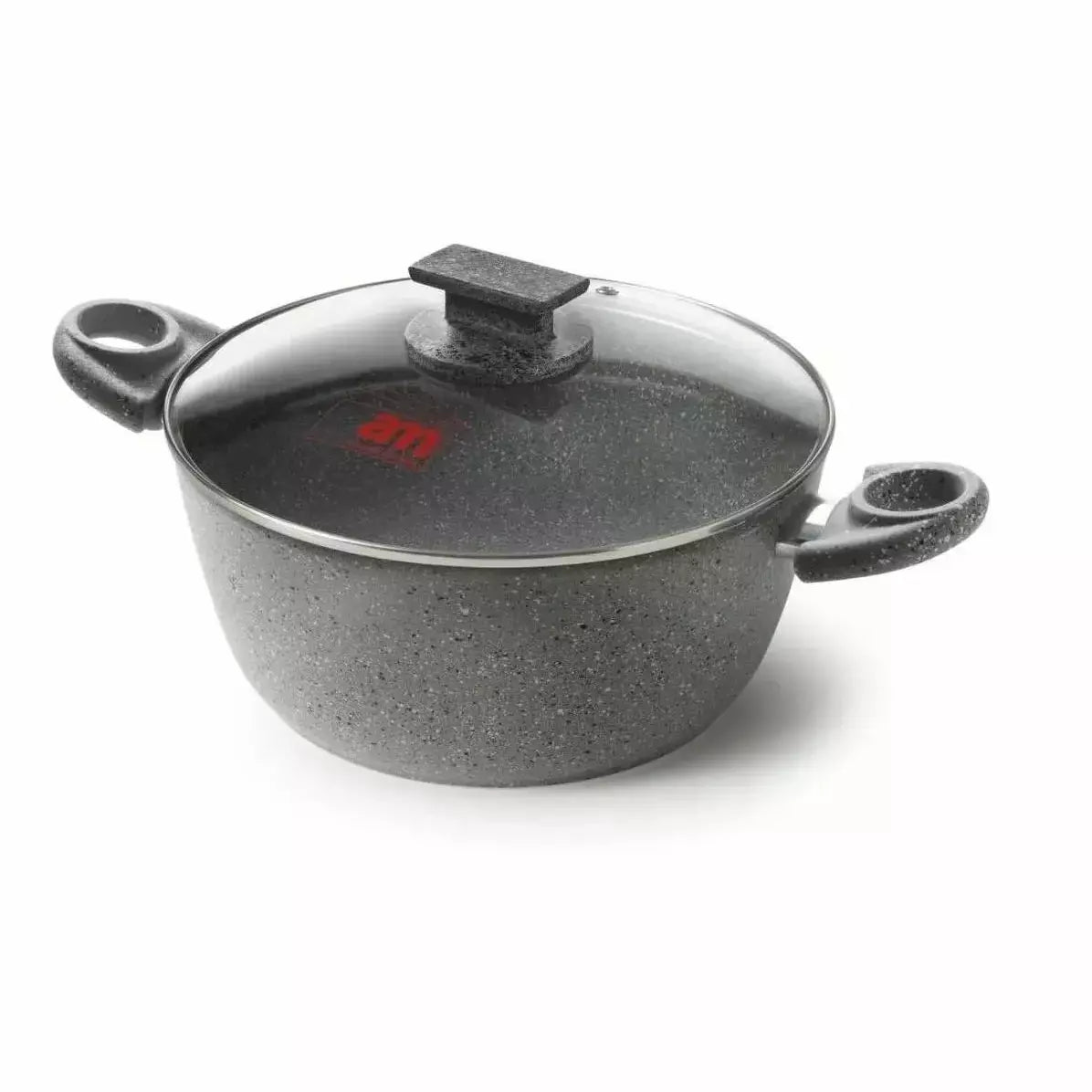 Cuore D Pietra - Cacerola de Granito Con Tapa Pyrex