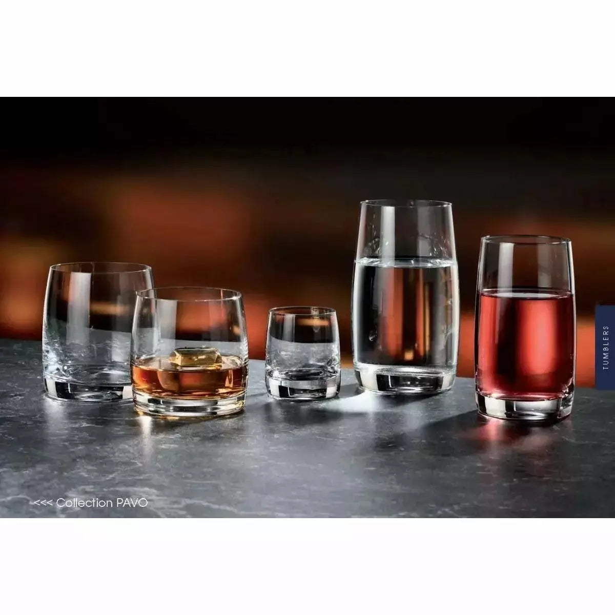 Pavo - Juego De 6 Vasos De Vidrio de 270 ml.