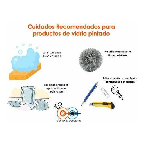 Signoria Colors - Juego de 6 Copas Para Vino De Vidrio Pintado Aqua.