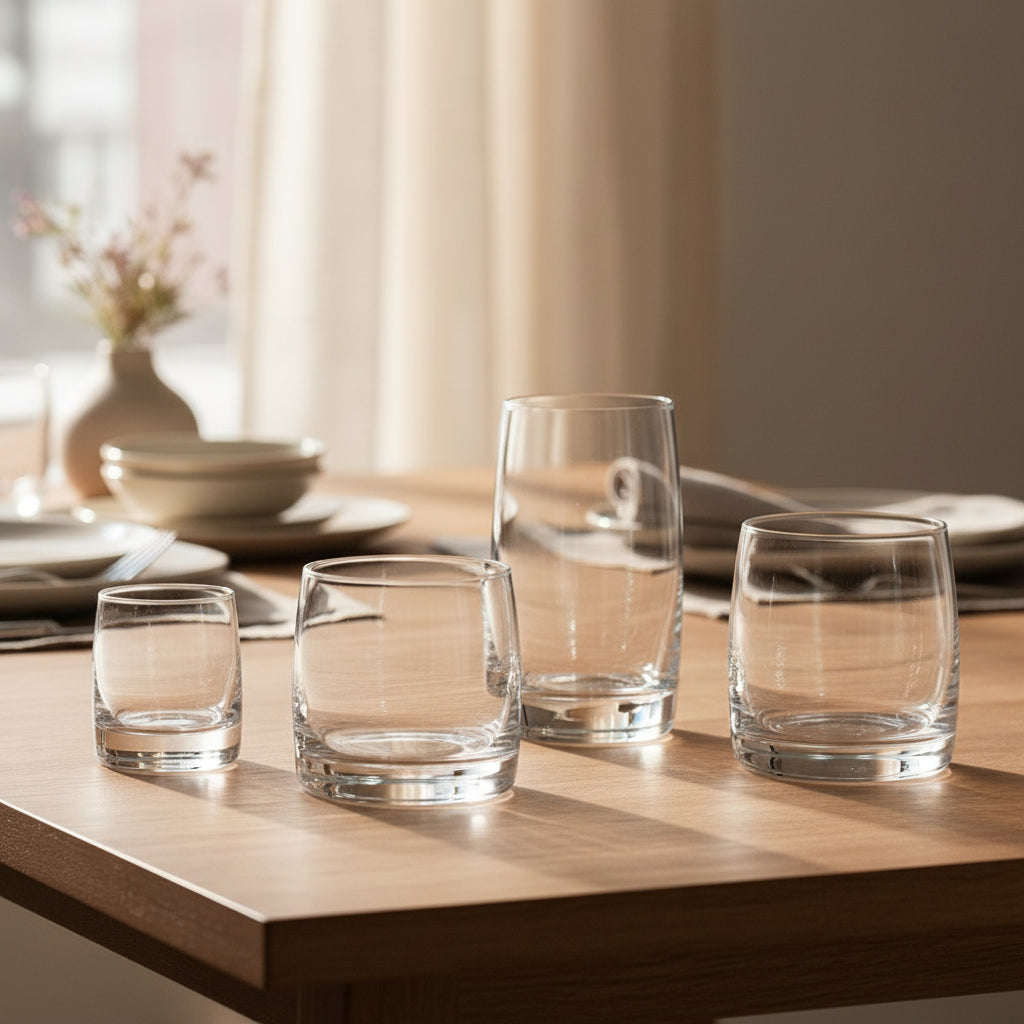Pavo – Vasos de Vidrio Estilizados para Vino y Cócteles