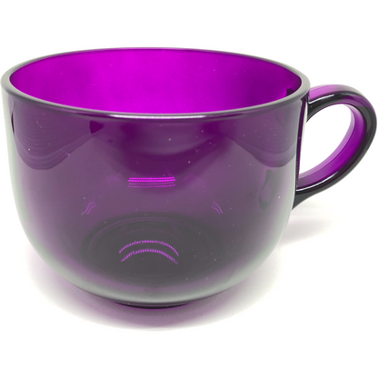 "Borgo Tazzota " Juego de 6 Tazas  Jumbo de Vidrio de color .