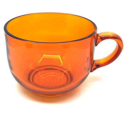 "Borgo Tazzota " Juego de 6 Tazas  Jumbo de Vidrio de color .