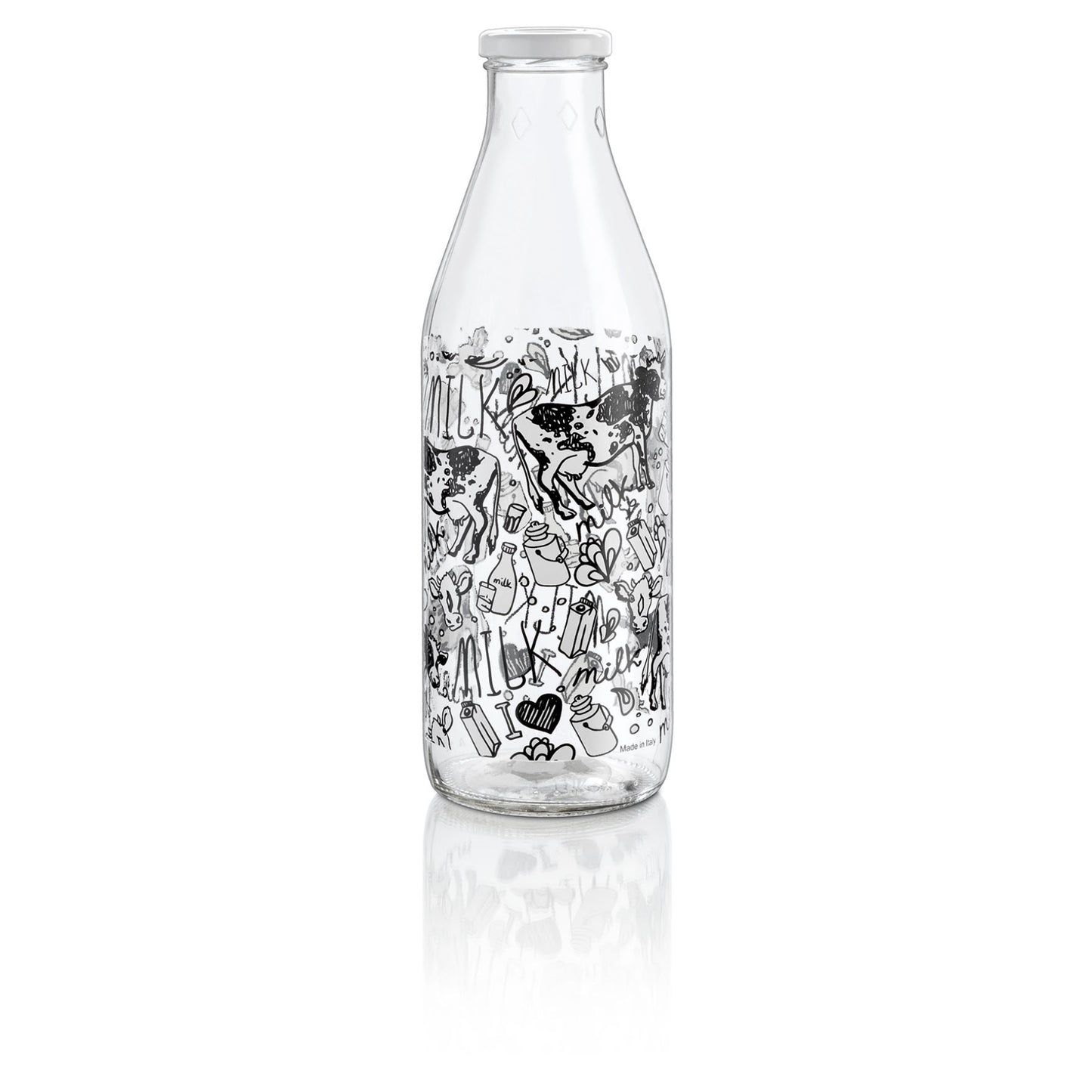 "Sirio"Botella De Vidrio Decorada De 1.1lt Freezon