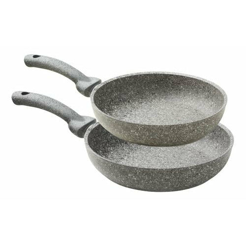 Cuore Di Pietra - Set 2 Sartenes de Granito Antiadherente 24 cm y 26 cm