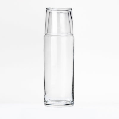 Olimpia - Botella de Vidrio con Vaso Tipo Polka