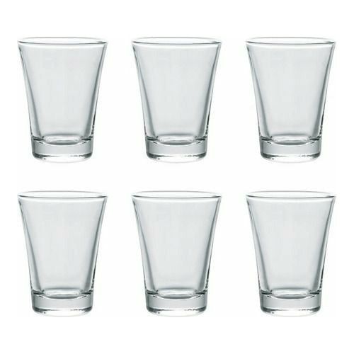 6 caballitos de vidrio serie sodera en fondo blanco